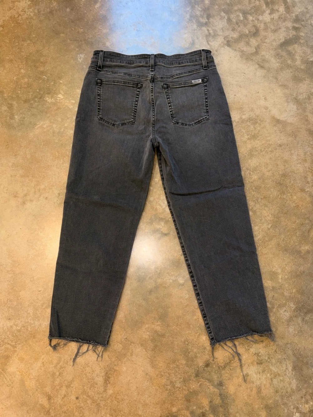 Joe’s Jeans Ginara High Rise Straight Leg Raw Hem Black Jeans Size 31 - Picture 2 of 10